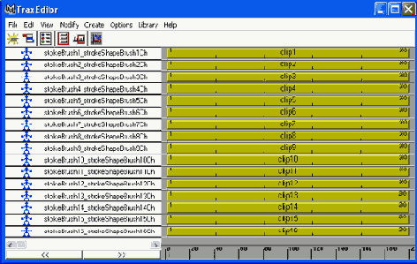 Окно Trax Editor (Редактор Дорожек)
