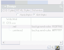  Edit Style Sheet  CSS Styles