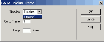 Диалоговое окно Go To Timeline Frame